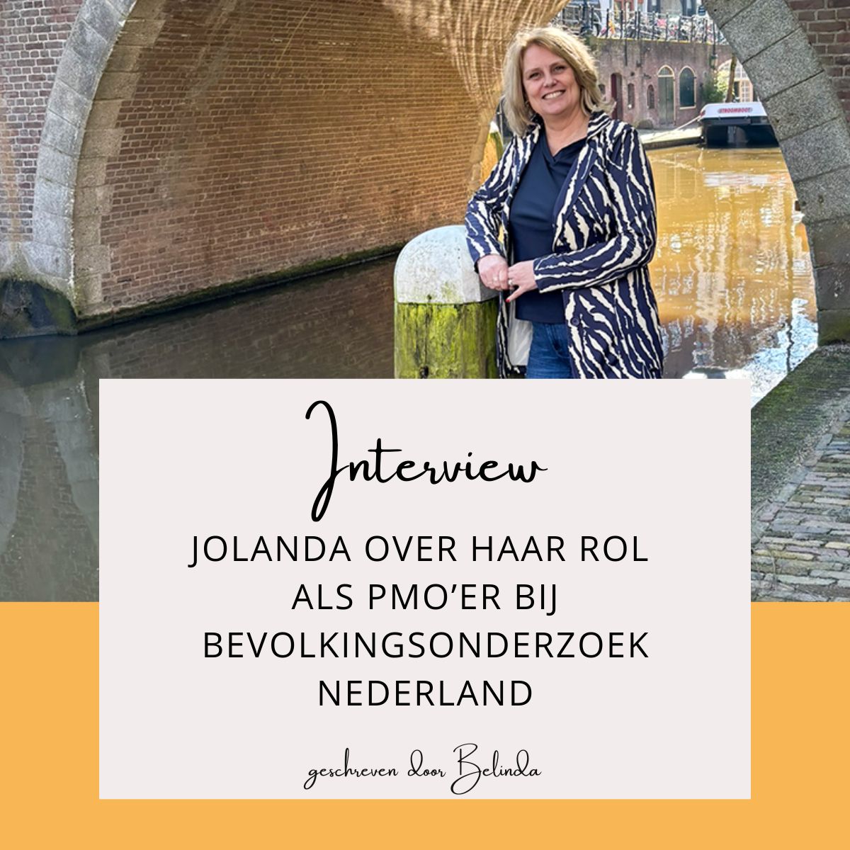 PMO'er Jolanda aan de Oudegracht in Utrecht